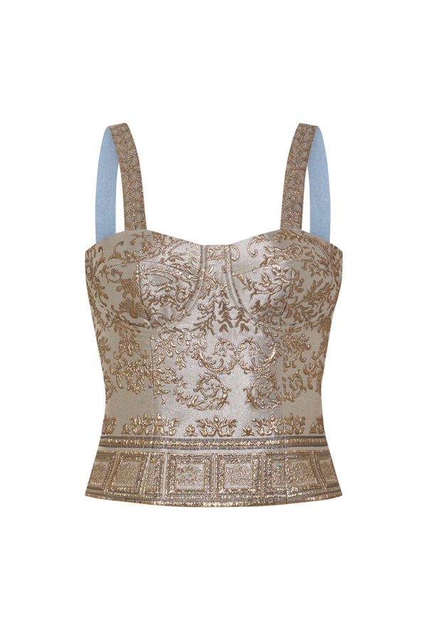 Ready-to-Wear Baroque Brocade Corset Top