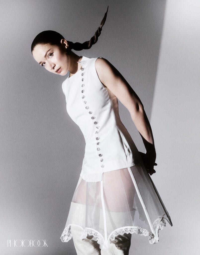 Elizabeth Dulau Wears Ruaa Elmansuri in PhotoBook Magazine’s Rebel with a Cause